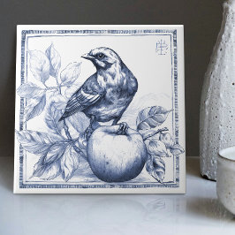 Azulejo De Cerâmica Delft Spare Apple Art Nouveau Watercolor Decor