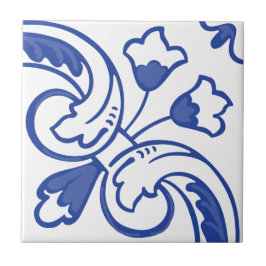 Azulejo De Cerâmica Delft Vine Blossom