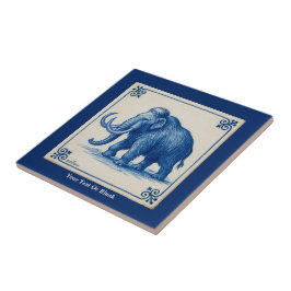 Azulejo De Cerâmica Delft Wooly Mammoth