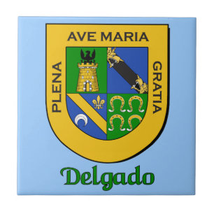 Azulejo De Cerâmica Delgado Family Shield
