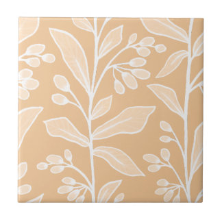Azulejo De Cerâmica Delicada Reverie Botânica L2 ramos brancos minimal