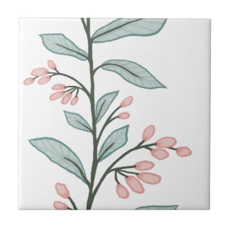 Azulejo De Cerâmica Delicada Reverie Botânica L4 Plantas Grandes Paste
