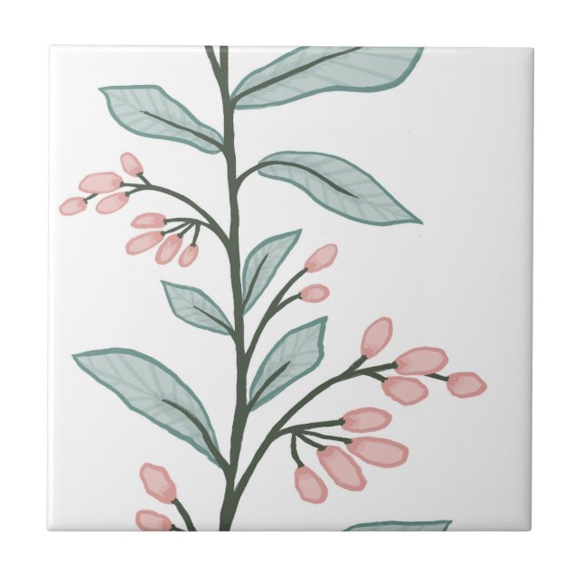 Azulejo De Cerâmica Delicar O Reverso Botânico L4 Grandes Plantas Past (Frente)