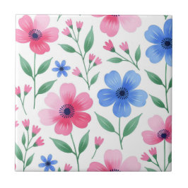Azulejo De Cerâmica Delícia de Flor de Água de Rosa