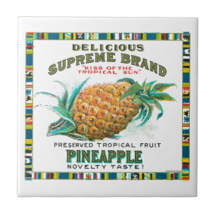 Azulejo De Cerâmica Delicioso abacaxi Preservado Tropical Fru