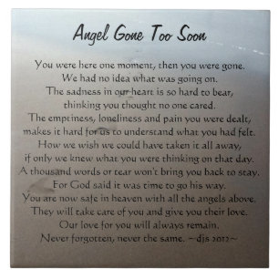 Azulejo De Cerâmica Demasiado logo memória ida anjo