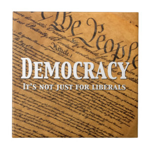 Azulejo De Cerâmica Democracia Não É Apenas Para Liberais