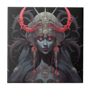 Azulejo De Cerâmica Demon Queen Fantasy Art