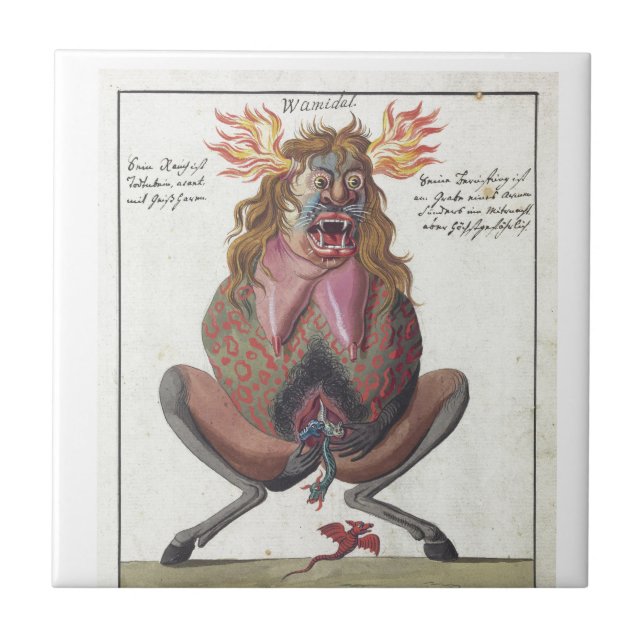 Azulejo De Cerâmica Demónio de Wamidal (Frente)
