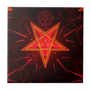 Azulejo De Cerâmica demônio neon