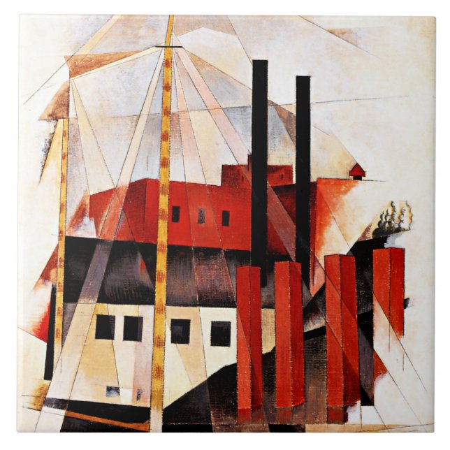 Azulejo De Cerâmica Demuth - Piano Mover's Holiday, belas pinturas de  (Frente)