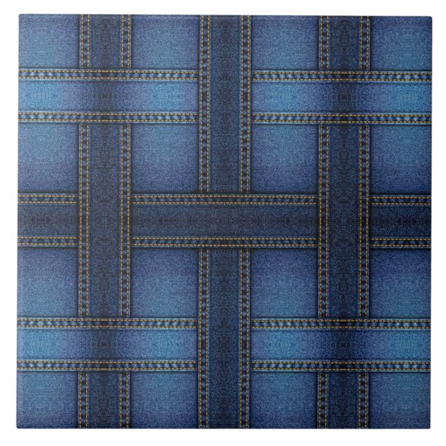 Azulejo De Cerâmica Denim Design (Frente)