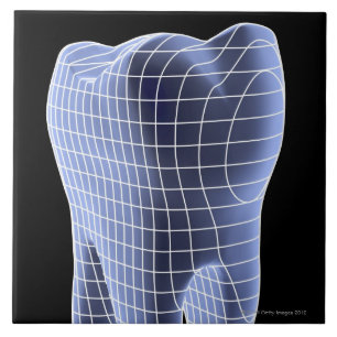 Azulejo De Cerâmica Dente, trabalhos de arte do computador de um dente