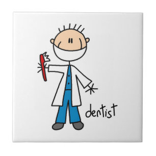 Azulejo De Cerâmica Dentista Boneco de Palito
