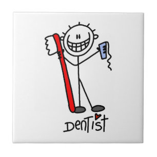 Azulejo De Cerâmica Dentista de Figura de Pau Básica