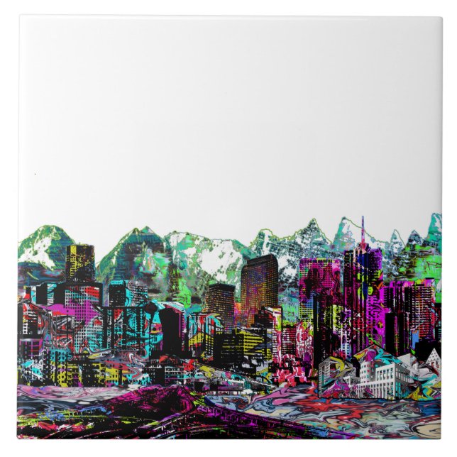 Azulejo De Cerâmica Denver no grafite (Frente)