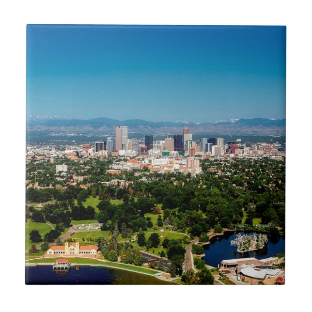 Azulejo De Cerâmica Denver Skyline (Frente)