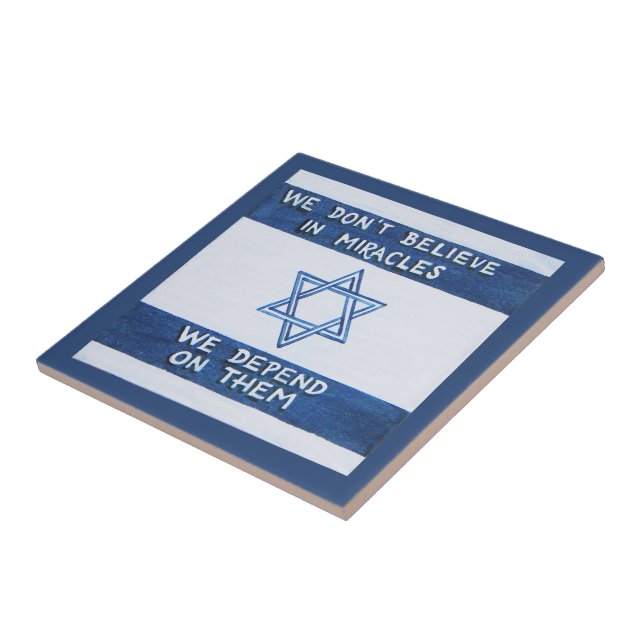 Azulejo De Cerâmica Dependemos De Milagres (Lateral)