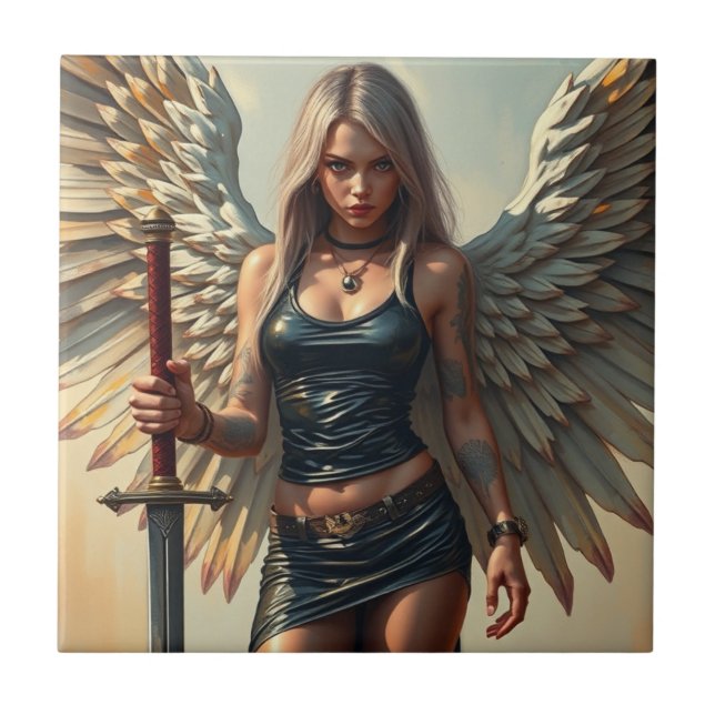 Azulejo De Cerâmica Der Engel des Kriegers (Frente)