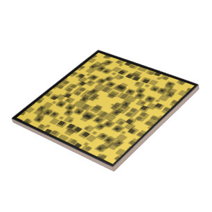Azulejo De Cerâmica Derreter Cubos De Gelo Pretos Na Manteiga Do Ouro