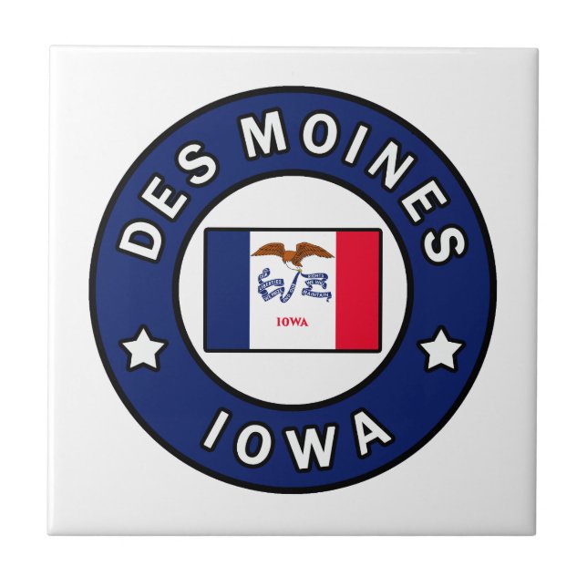 Azulejo De Cerâmica Des Moines Iowa (Frente)