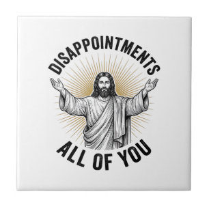 Azulejo De Cerâmica Desapontamentos Todos Vocês Camisa Religiosa Vinta