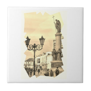 Azulejo De Cerâmica Desenho da Arquitetura de Cidade de Brest