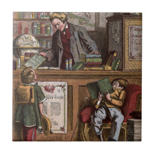 Azulejo De Cerâmica Desenho da Vintage: A Loja Antica