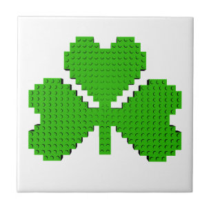 Azulejo De Cerâmica Desenho de blocos de construção de shamrock