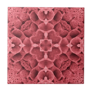 Azulejo De Cerâmica desenho de flor de canto geométrico rosa favo de m
