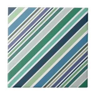 Azulejo De Cerâmica Desenho de listras diagonais coloridas