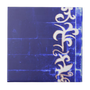 Azulejo De Cerâmica Desenho de Mão Branca Abstrato de Minimalismo