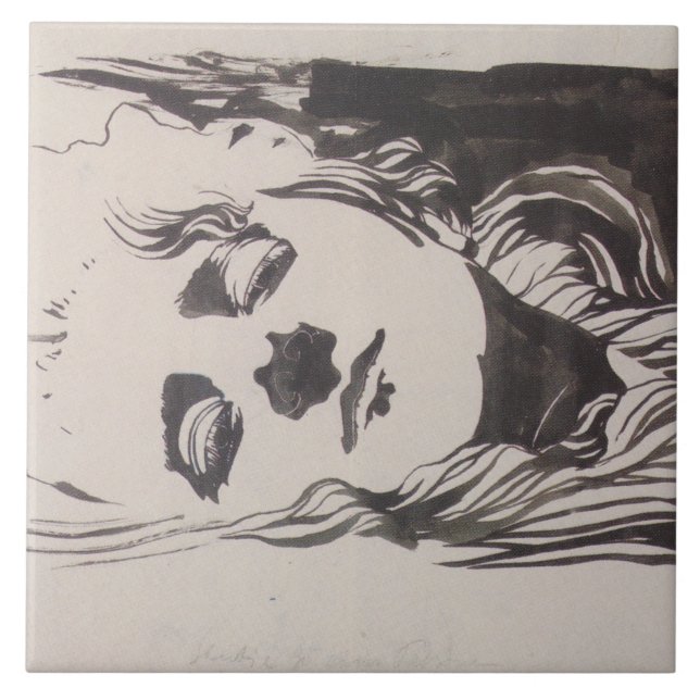 Azulejo De Cerâmica Desenho de uma mulher de "Ver Sacrum" (Moser) (Frente)