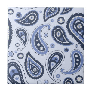 Azulejo De Cerâmica Desenho Intrincado de Estampa Floral Paisley