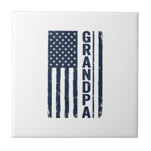 Azulejo De Cerâmica Desenho Patriótico Desgastado da Bandeira American
