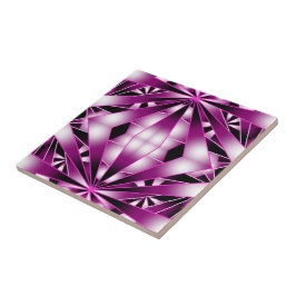 Azulejo De Cerâmica Desenho Preto de Gradiente de Perspectiva