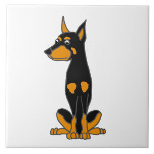 Azulejo De Cerâmica Desenhos animados bonitos do cão de filhote de