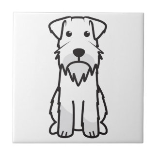 Azulejo De Cerâmica Desenhos animados do cão do Schnauzer diminuto