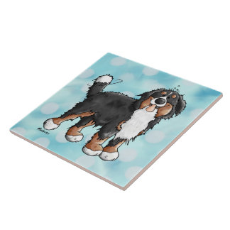Azulejo De Cerâmica Desenhos animados engraçados do cão de montanha de