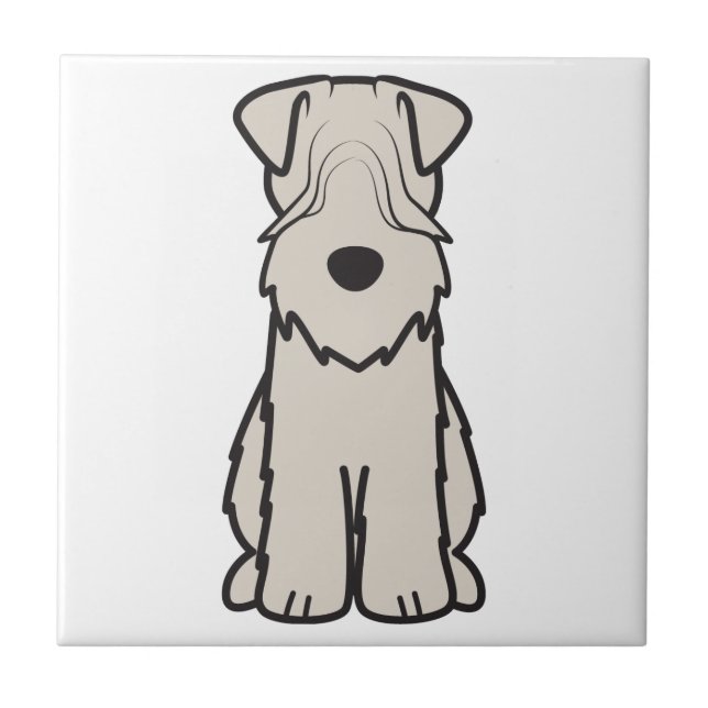 Azulejo De Cerâmica Desenhos animados Wheaten brandamente revestidos (Frente)