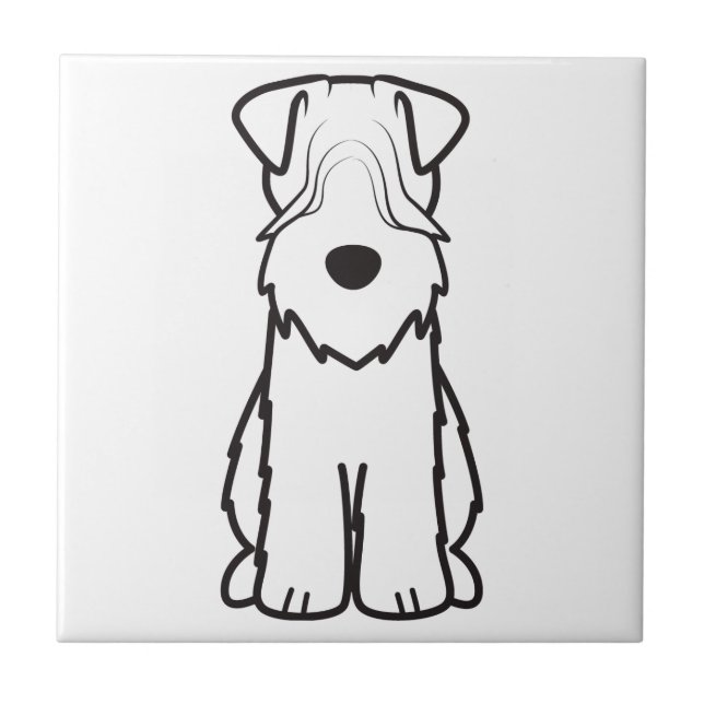 Azulejo De Cerâmica Desenhos animados Wheaten brandamente revestidos (Frente)