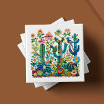 Azulejo De Cerâmica Desert Blooms Boriderado Eden<br><div class="desc">Bem-vindos à artista do 'Desert Blooms Embroidered Eden', um dos seis designs de azulejo cerâmico cativantes de nossa apreciada coleção. Cada azulejo é um retrato artesanal do ecossistema vibrante do deserto, com um conjunto exuberante de cactos, flores e fauna rendidos num caleidoscópio de cores ricas e tácteis. O azulejo "Éden...</div>