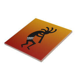 Azulejo De Cerâmica Desert Sunset Sudoeste de Kokopelli Cerâmica