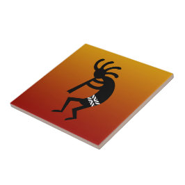 Azulejo De Cerâmica Desert Sunset Sudoeste de Kokopelli Cerâmica