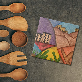 Azulejo De Cerâmica Deserto Sudoeste Decorativo Colortivo