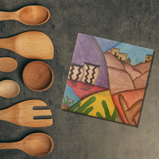 Azulejo De Cerâmica Deserto Sudoeste Decorativo Colortivo