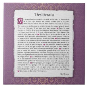 Azulejo De Cerâmica Desiderata - Escolhas désirées - poème