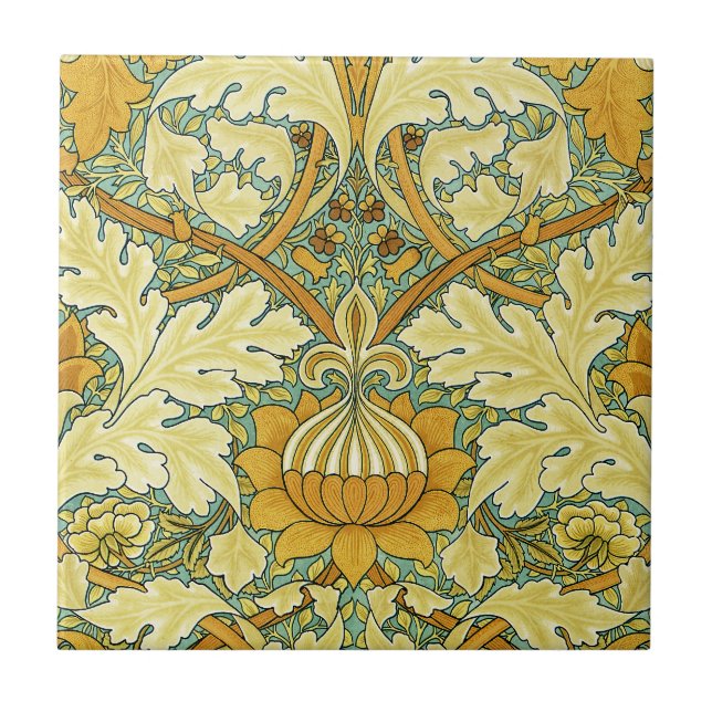 Azulejo De Cerâmica Design #11 de William Morris (Frente)