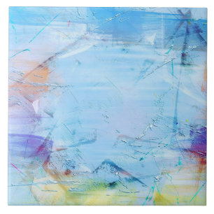 Azulejo De Cerâmica Design Abstrato Azul