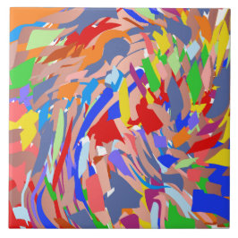 Azulejo De Cerâmica Design Abstrato Dourado Rosa Verde Azul